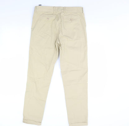 Womens UK Size 10 m&s Regular Fit  Beige Trousers