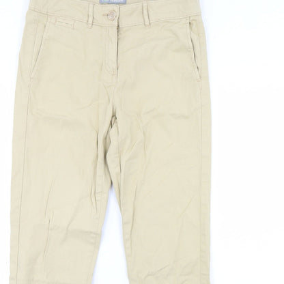 Womens UK Size 10 m&s Regular Fit  Beige Trousers