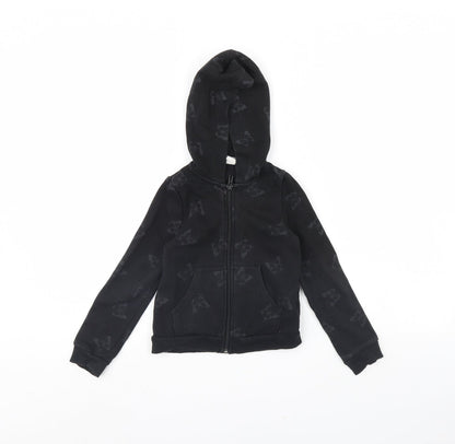 H&M Girls Black Animal Print  Jacket  Size 4 Years