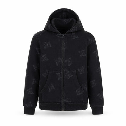H&M Girls Black Animal Print  Jacket  Size 4 Years