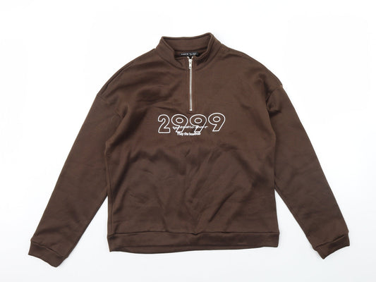 Shein  Womens Brown   Henley Jumper Size M