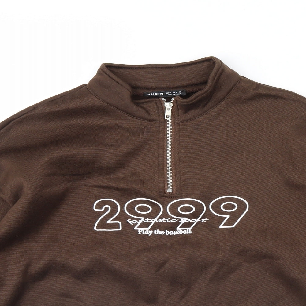 Shein  Womens Brown   Henley Jumper Size M