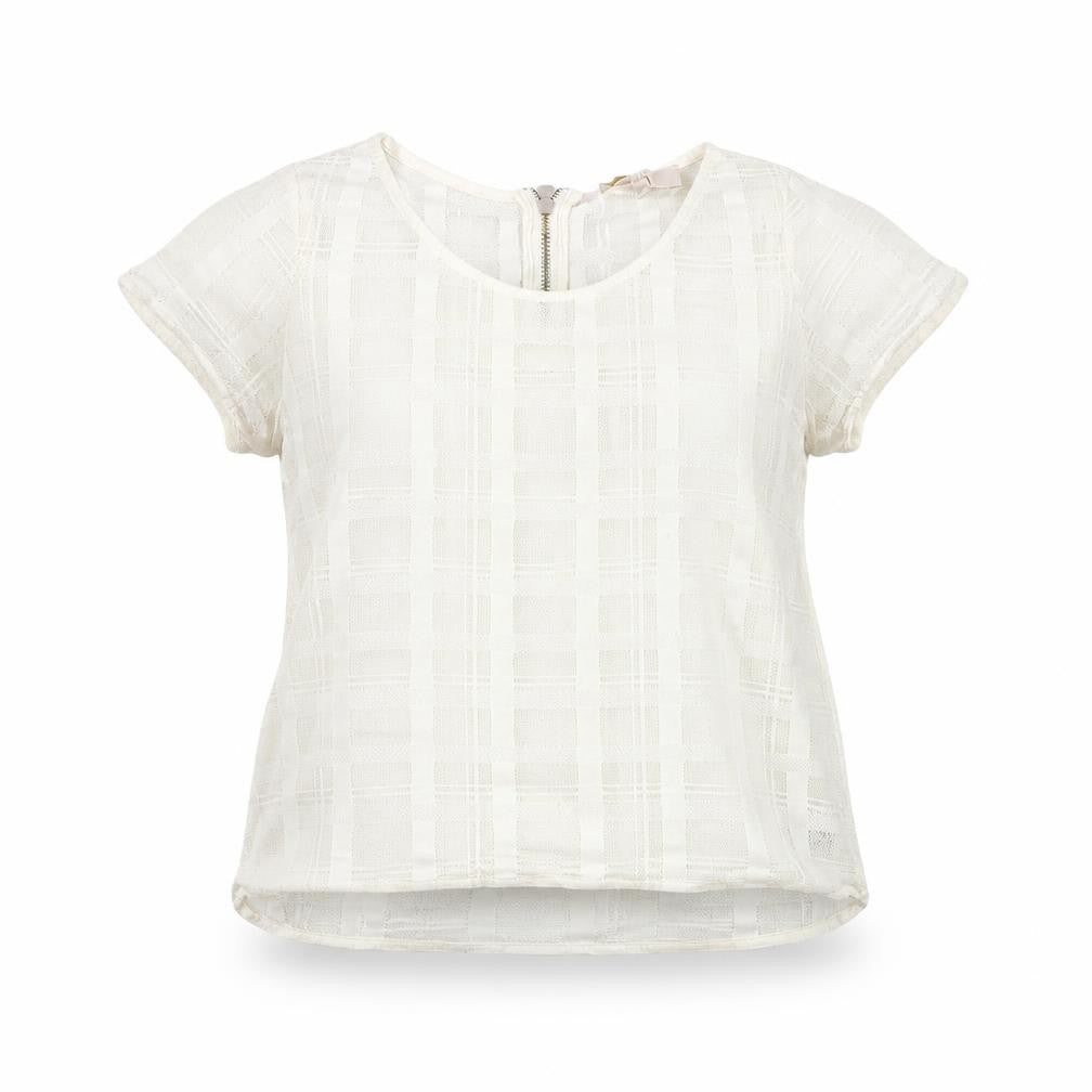Womens UK Size 6 NEXT Ivory Cropped Blouse