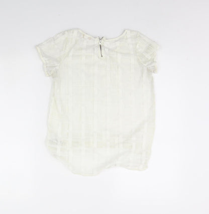 Womens UK Size 6 NEXT Ivory Cropped Blouse