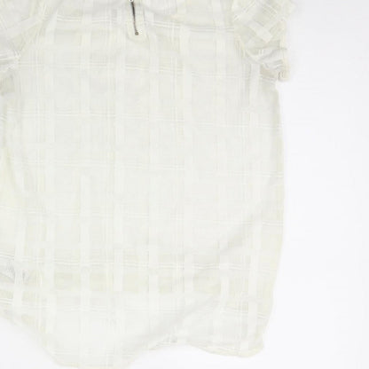 Womens UK Size 6 NEXT Ivory Cropped Blouse