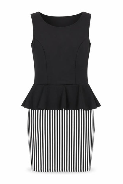 Evita Womens Black Striped  Bodycon  Size 10