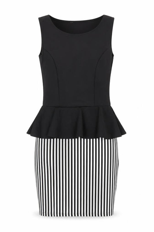 Evita Womens Black Striped  Bodycon  Size 10