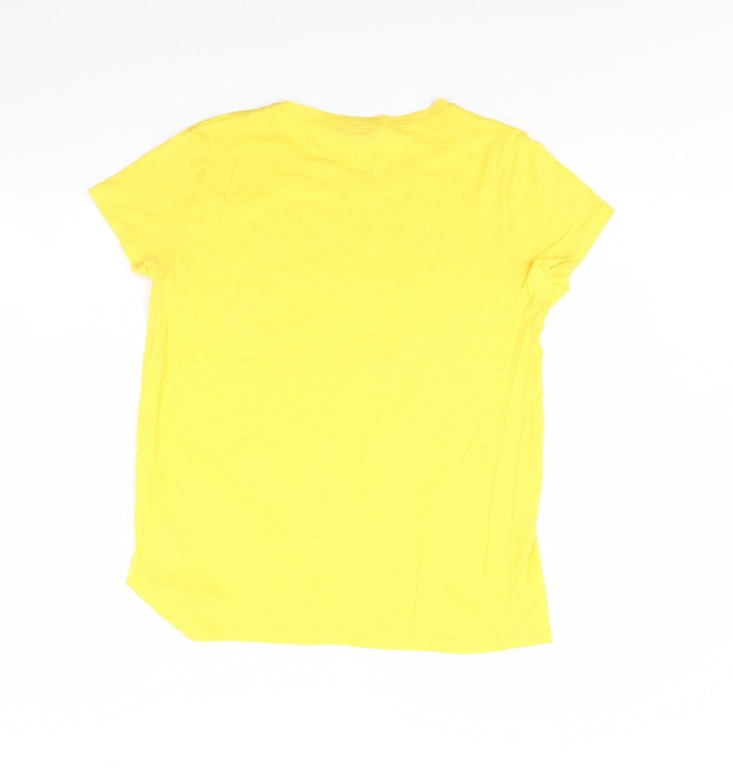 Womens UK Size L FB sister Yellow Basic T-Shirt