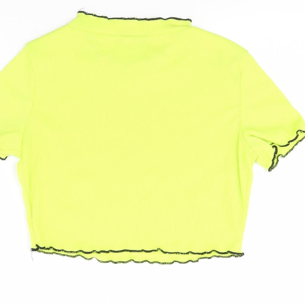 Shein  Womens Green   Cropped T-Shirt Size XS  - Flower