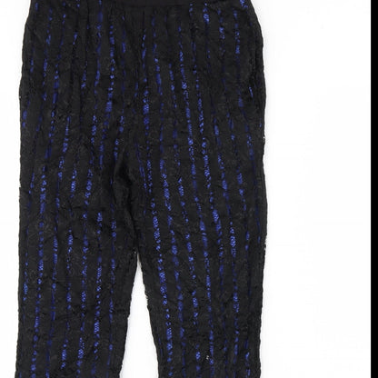 Lily White Womens Black   Trousers  Size M L30 in