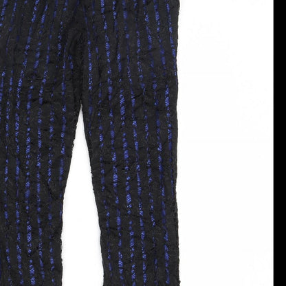 Lily White Womens Black   Trousers  Size M L30 in