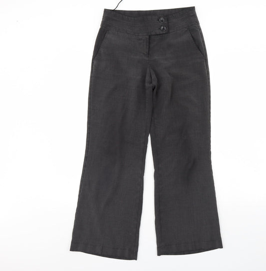 F&F Womens Grey   Dress Pants Trousers Size 8 L28 in