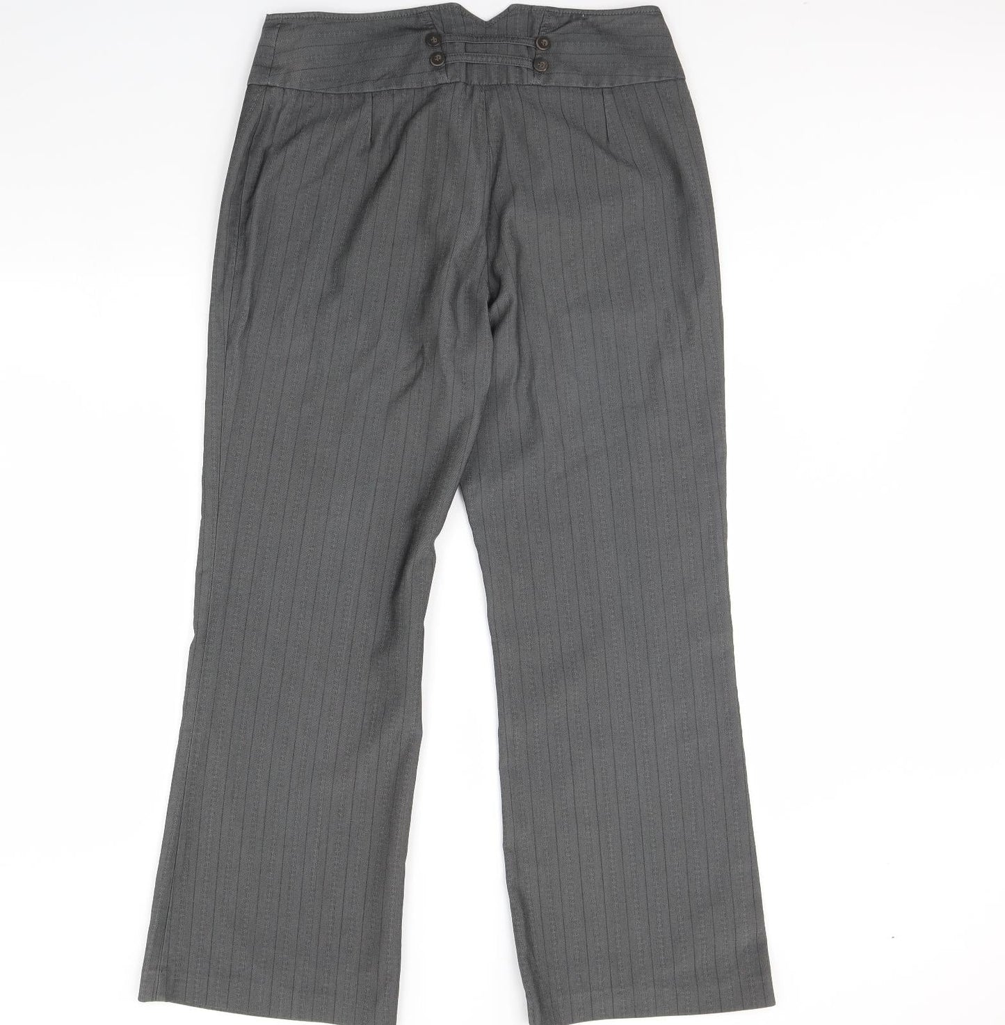 Womens UK Size 14 NEXT Regular Fit Dress Pants Grey Trousers