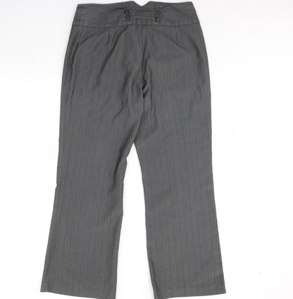 Womens UK Size 14 NEXT Regular Fit Dress Pants Grey Trousers