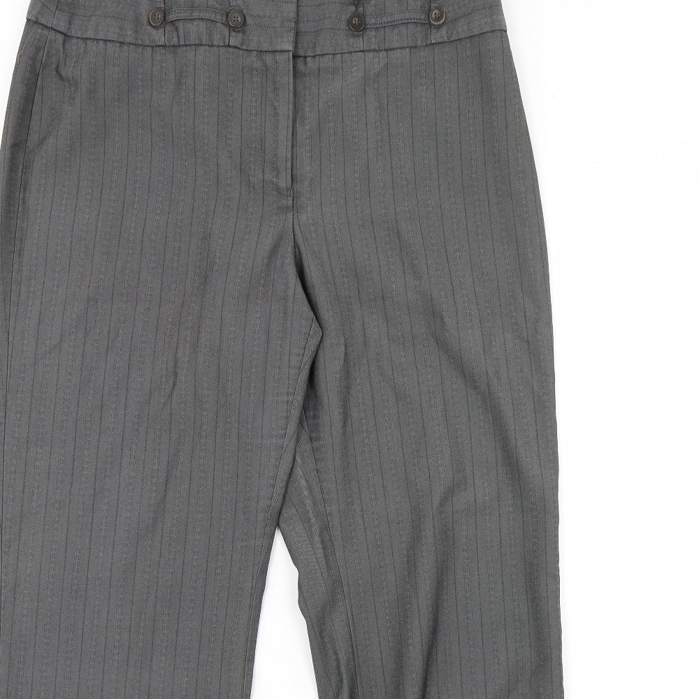 Womens UK Size 14 NEXT Regular Fit Dress Pants Grey Trousers