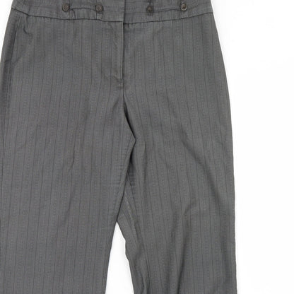 Womens UK Size 14 NEXT Regular Fit Dress Pants Grey Trousers