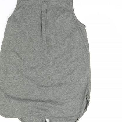 Womens UK Size 10 Internacionale Grey Basic Button-Up