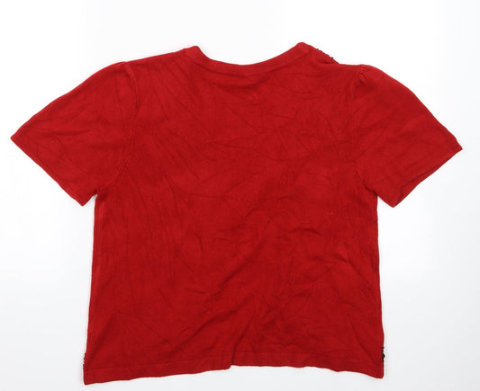 Womens UK Size S Bonmarché Red Shrug Jumper