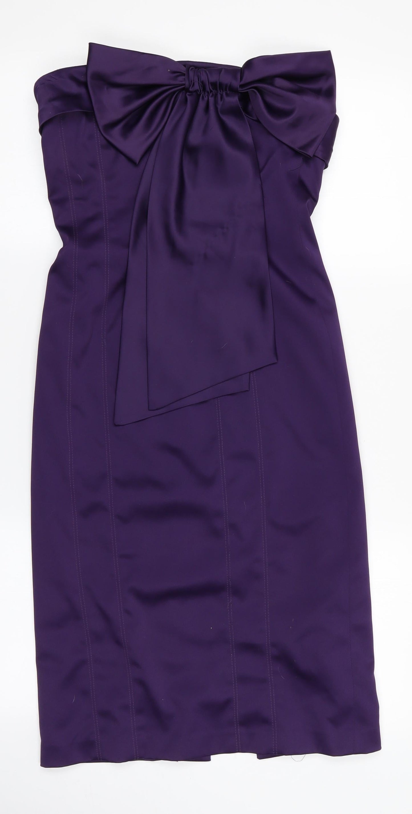 Atmosphere Womens Purple   Ball Gown  Size 8  - Strapless Dress Purple with Bow Front