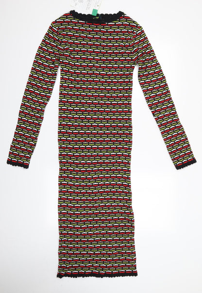 BHM Womens Multicoloured Geometric  Bodycon    - BHM Dress - Sample Dress
