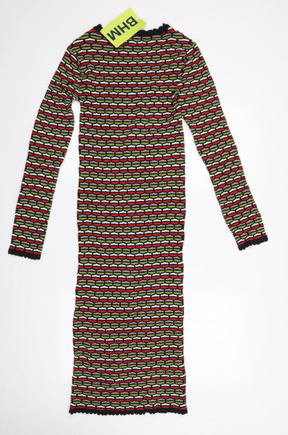 BHM Womens Multicoloured Geometric  Bodycon    - BHM Dress - Sample Dress