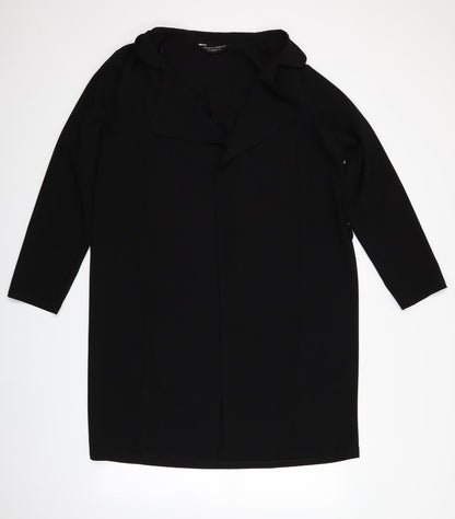 DOROTHEY PERKINS Womens Black   Jacket  Size 14  - Black, non fastening, lightweight longline jacket