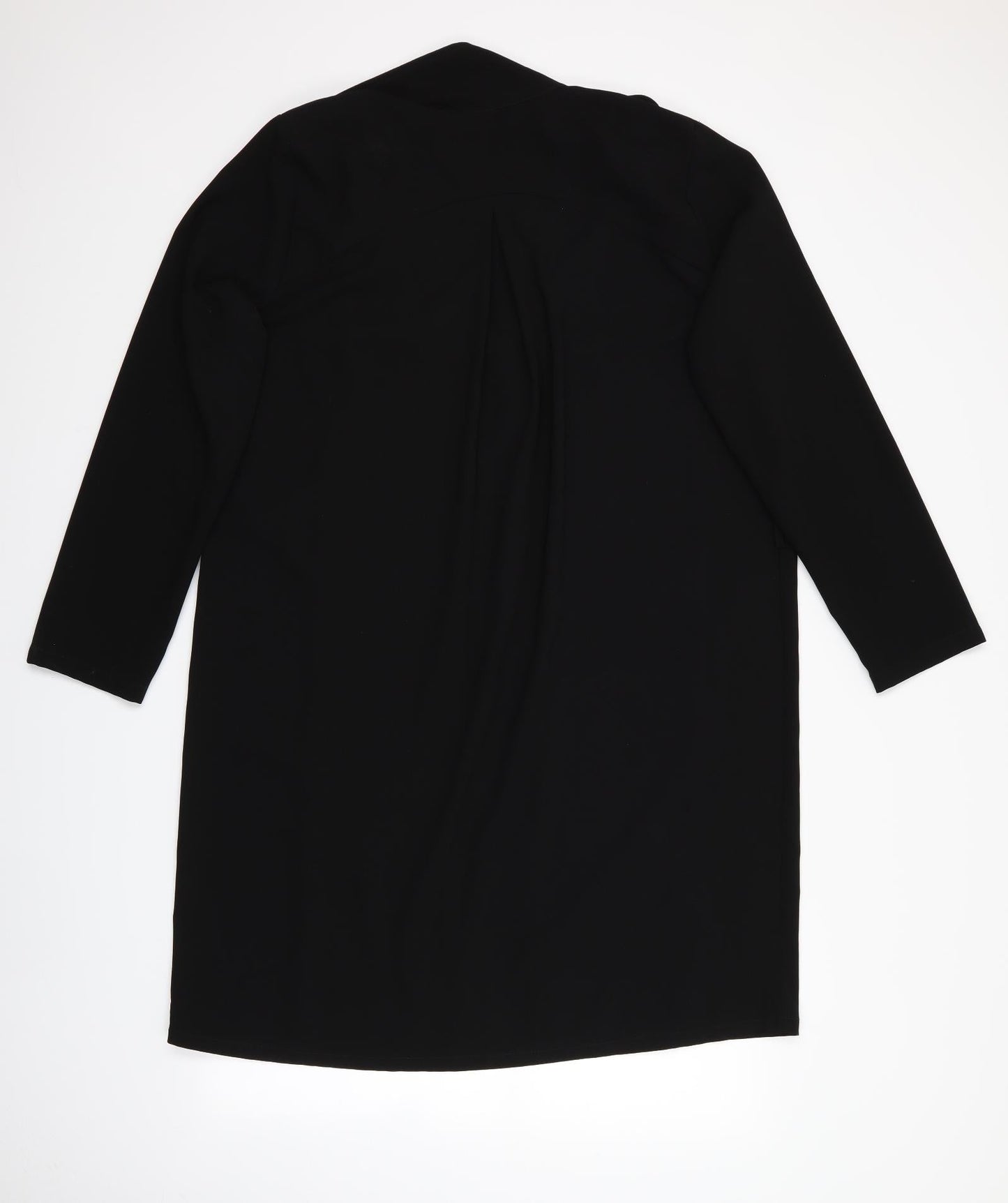DOROTHEY PERKINS Womens Black   Jacket  Size 14  - Black, non fastening, lightweight longline jacket
