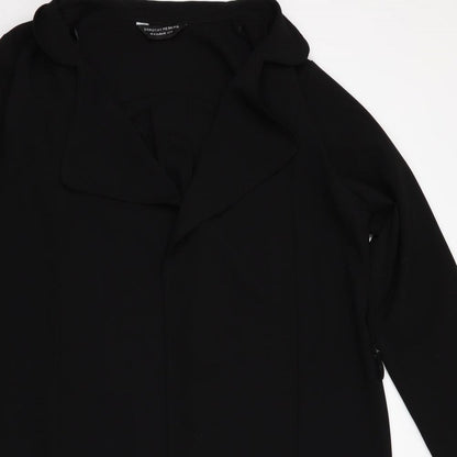 DOROTHEY PERKINS Womens Black   Jacket  Size 14  - Black, non fastening, lightweight longline jacket