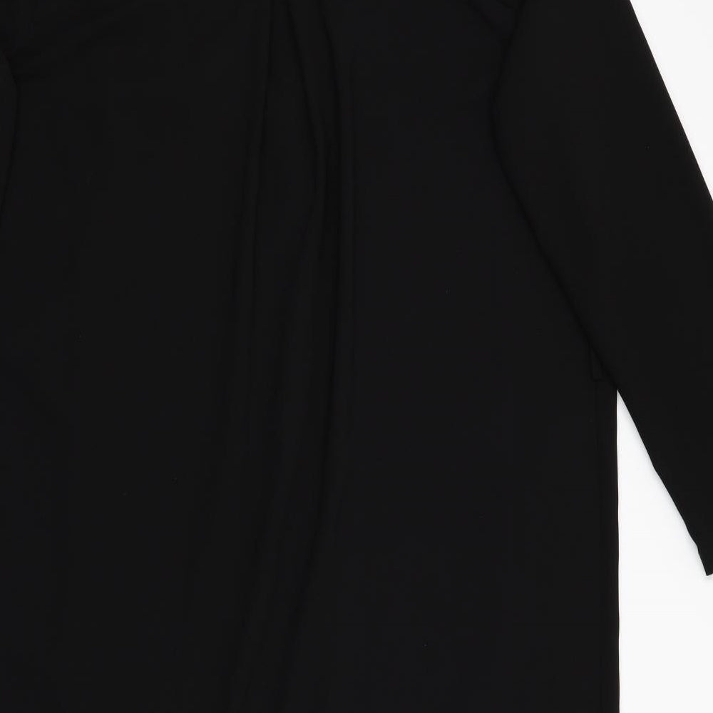 DOROTHEY PERKINS Womens Black   Jacket  Size 14  - Black, non fastening, lightweight longline jacket