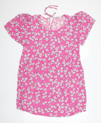 George Womens Pink Floral  A-Line    - George Pink Dress Floral