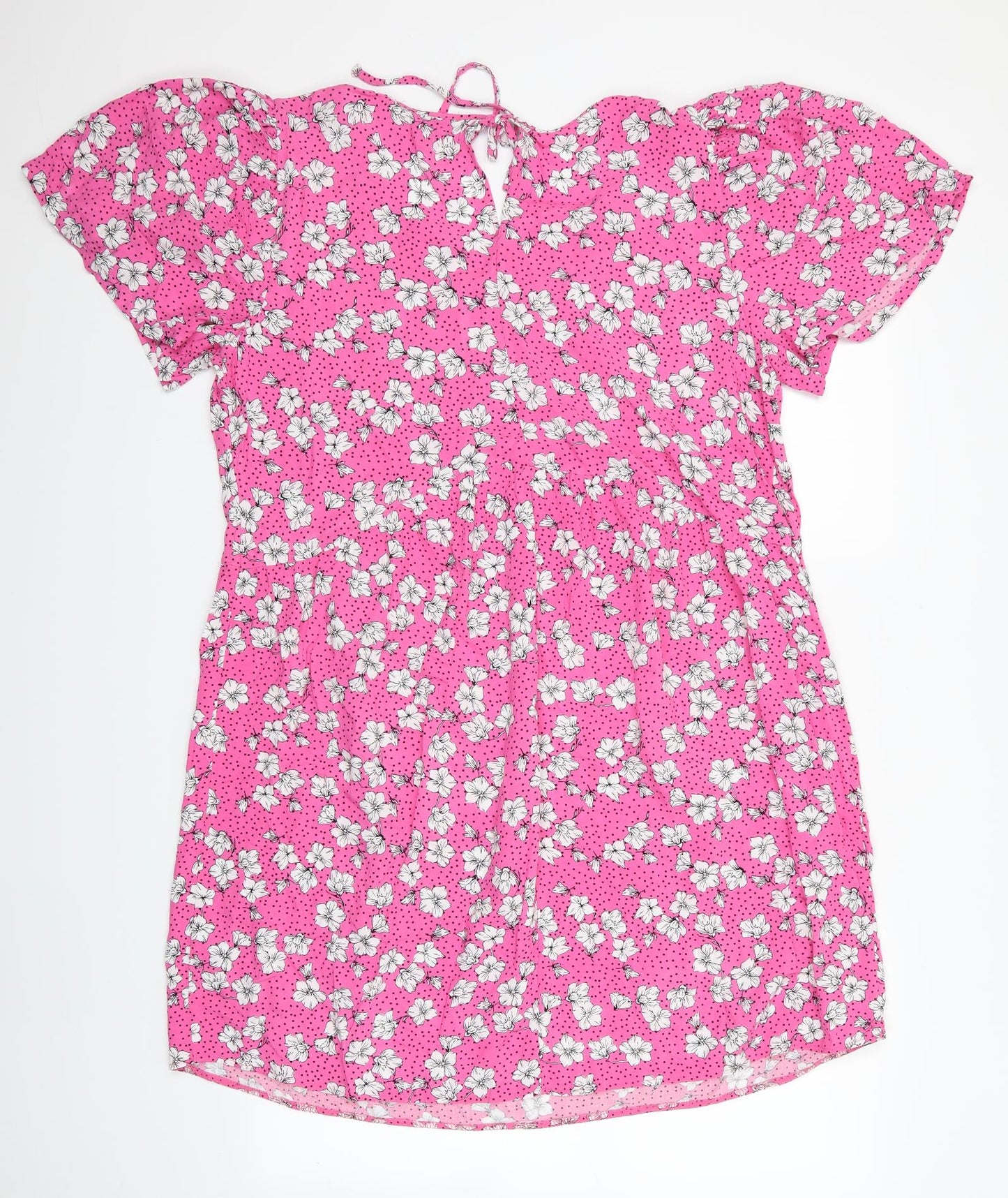 George Womens Pink Floral  A-Line    - George Pink Dress Floral