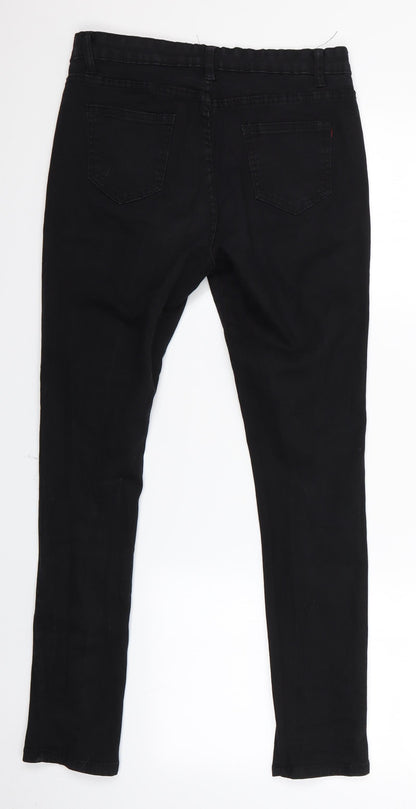 Womens UK Size 28 Preworn Slim Fit Skinny Black Jeans