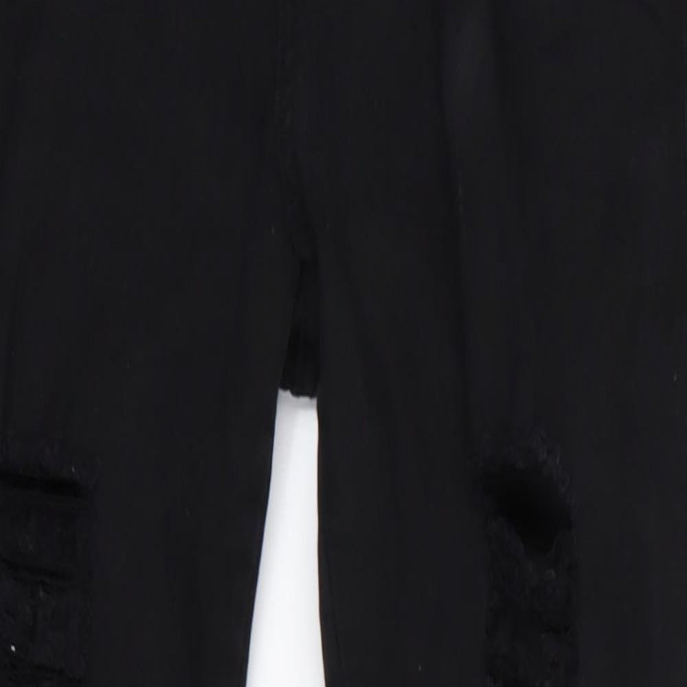 Womens UK Size 28 Preworn Slim Fit Skinny Black Jeans