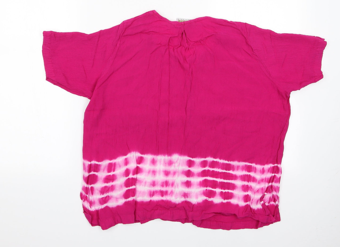 Womens UK Size 12 Roman Pink Basic Blouse