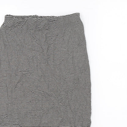 Blonde & Bonde Womens Black Striped  Straight & Pencil Skirt Size 10