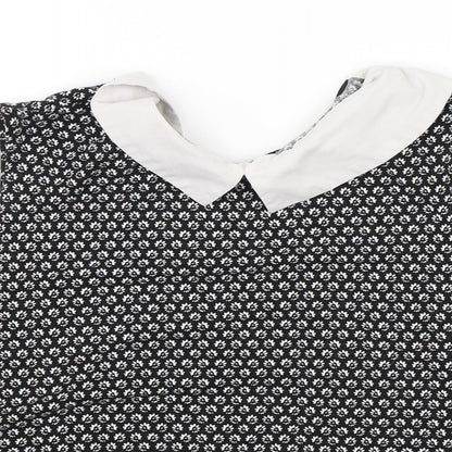 Womens UK Size 16 New Look Black Basic Blouse