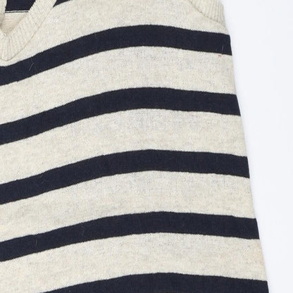 Jane Norman Womens Beige Striped  A-Line  Size 8