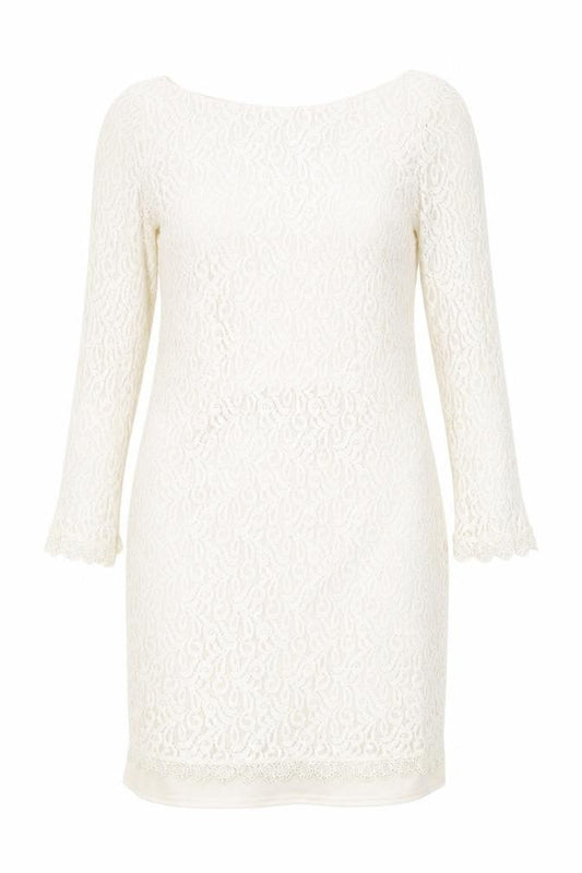 Front view of Atmosphere women’s beige shift, size UK 10