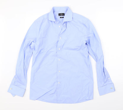 Mens UK Collar Size 15.5 Debenhams Smart Blue  Dress Shirt