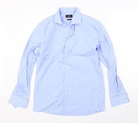 Mens UK Collar Size 15.5 Debenhams Smart Blue  Dress Shirt