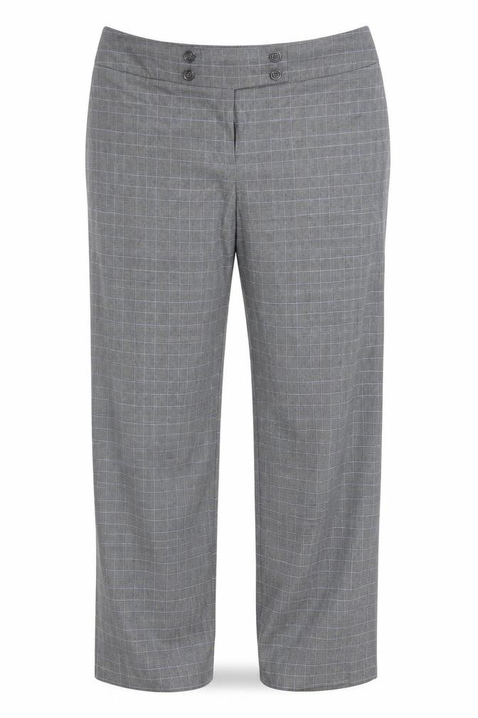 Country Casuals Womens Grey Check Dress Pants Trousers Size 14 L27 in