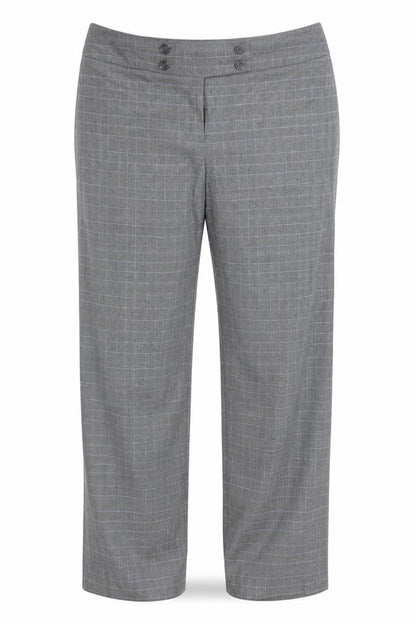 Country Casuals Womens Grey Check Dress Pants Trousers Size 14 L27 in