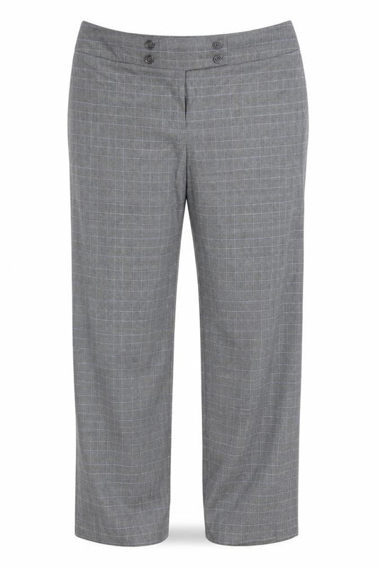 Womens UK Size 14 CC Regular Fit Dress Pants Grey Trousers