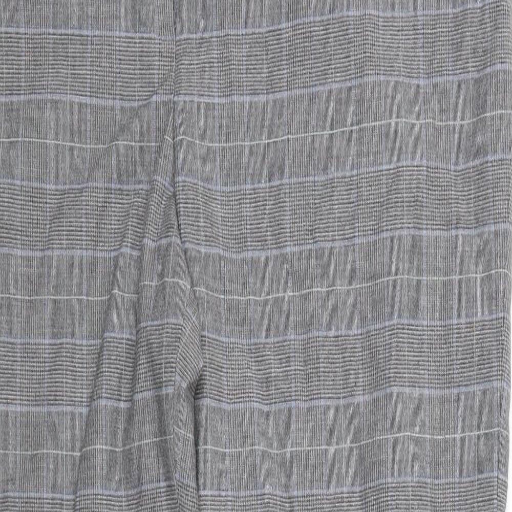 Womens UK Size 14 CC Regular Fit Dress Pants Grey Trousers