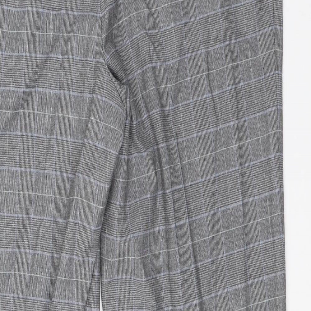 Womens UK Size 14 CC Regular Fit Dress Pants Grey Trousers