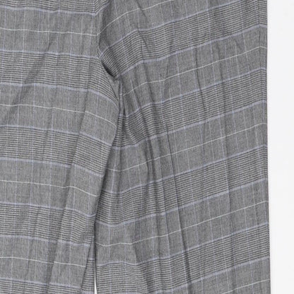 Womens UK Size 14 CC Regular Fit Dress Pants Grey Trousers