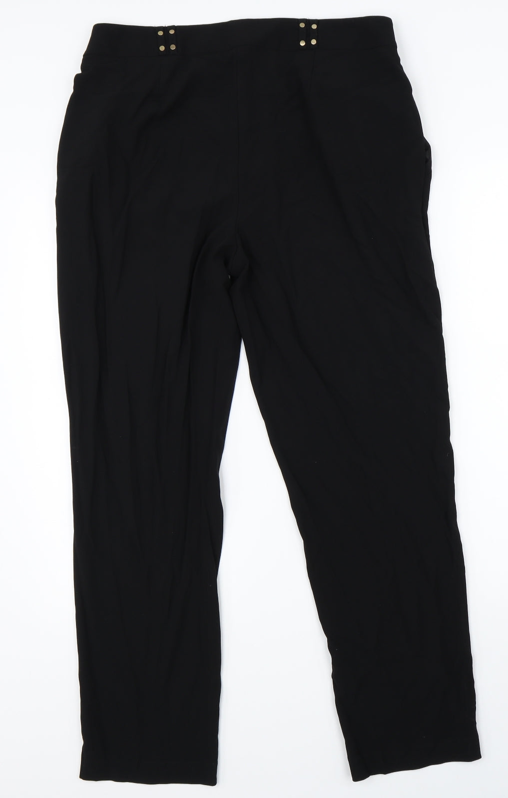 Womens UK Size 12 Marks & Spencer Regular Fit Dress Pants Black Trousers
