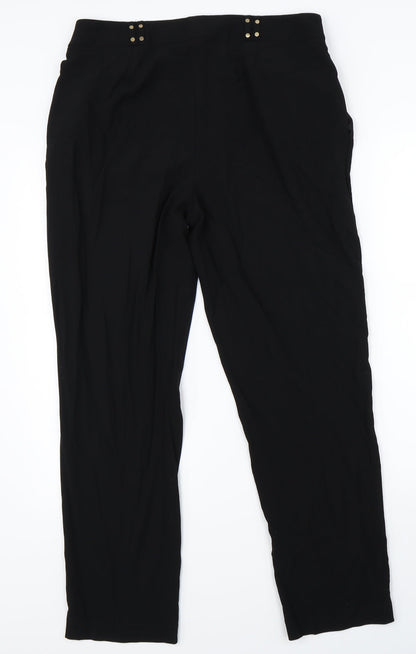 Womens UK Size 12 Marks & Spencer Regular Fit Dress Pants Black Trousers