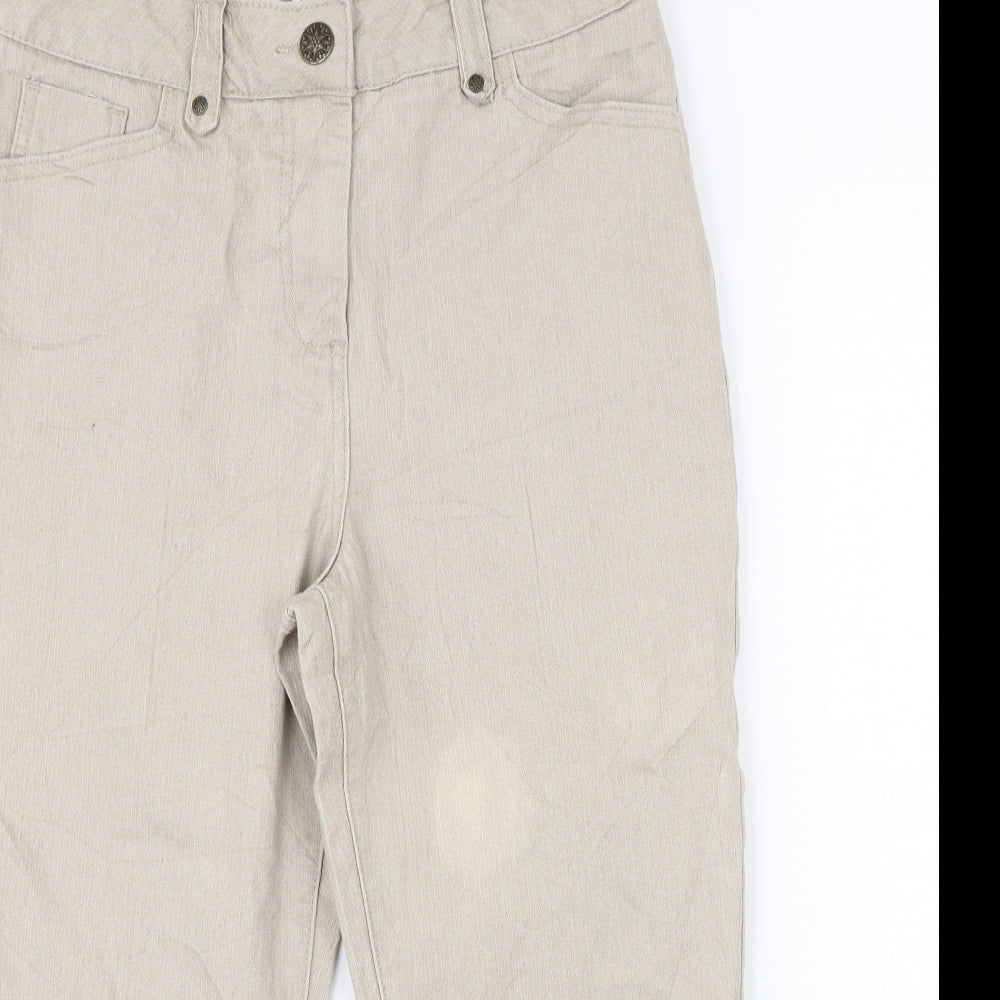 Soon Womens Beige   Cropped Trousers Size 12 L20 in