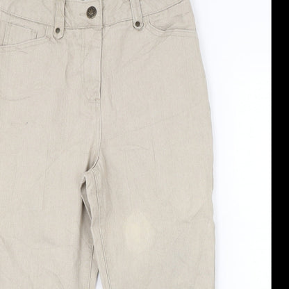 Soon Womens Beige   Cropped Trousers Size 12 L20 in
